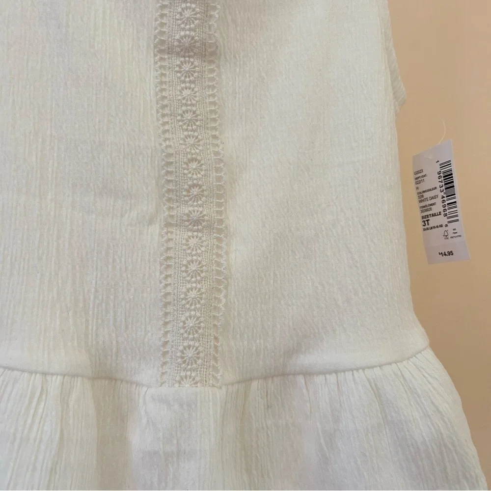 White Peplum Tank Top | Toddler Girl 3T | NWT | The Children’s Place
